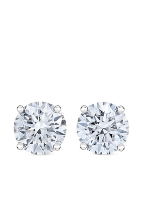 Tilla 14K white gold diamond stud earrings - Silver