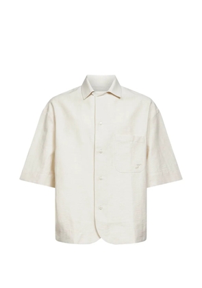 Jacquemus grosgrain logo patch pocket shirt - Neutrals