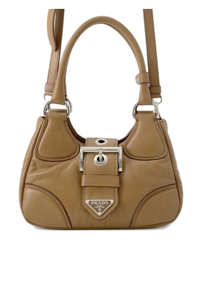 Prada Pre-Owned 2013-2025 Nappa Soft Padded Re Edition 2002 Moon satchel - Brown