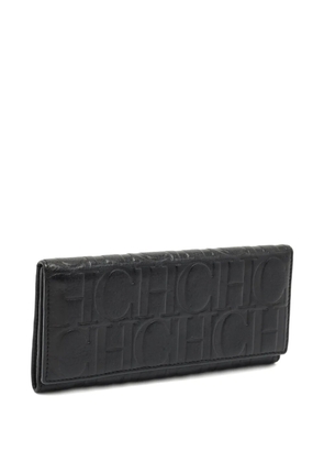 Carolina Herrera Vintage 2000s monogram continental wallet - Black