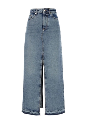 Stella McCartney split-detail denim skirt - Blue