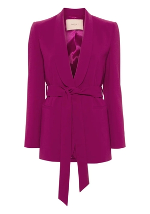TWINSET Oval T chain belted blazer - Pink