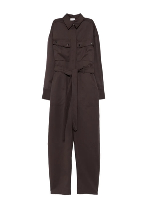 THE ANDAMANE Vania cargo belted jumpsuit - Brown