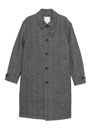 Calvin Klein single-breasted herringbone coat - Black