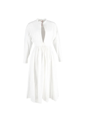 Alexander McQueen Pre-Owned button-up long-sleeve midi dress - White