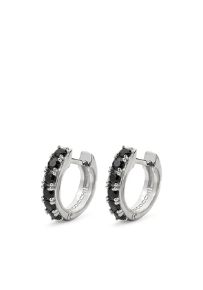 Emanuele Bicocchi logo-engraved hoop earrings - Black