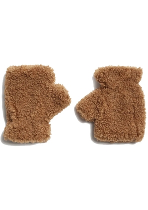 Apparis Ariel faux-fur fingerless gloves - Brown