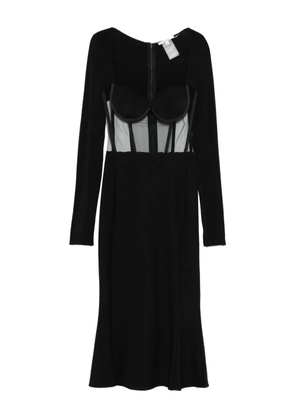 Nensi Dojaka long-sleeve midi dress - Black