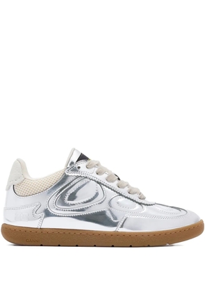 GANNI panelled sneakers - Silver