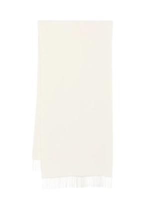 SANDRO fringed cashmere scarf - White