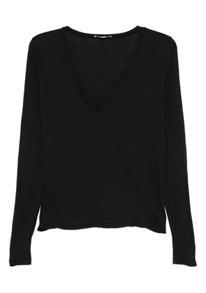 James Perse V-neck long-sleeve T-shirt - Black