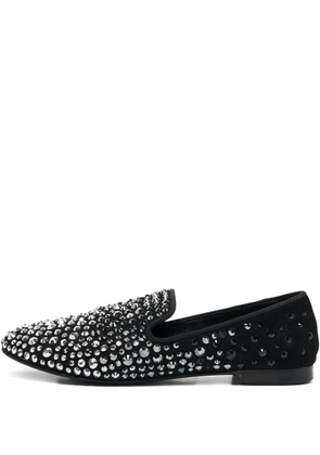Giuseppe Zanotti Vintage crystal-embellished slippers - Black