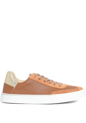 Sarah Chofakian suede-panel sneakers - Brown