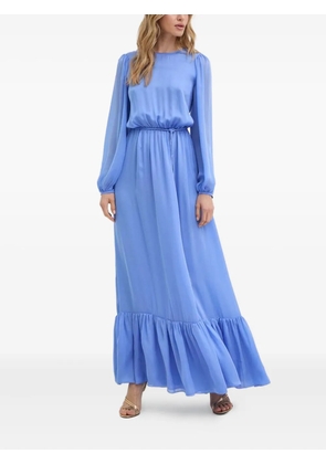 LUISA SPAGNOLI ruffled balloon-sleeve maxi dress - Blue