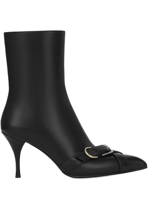 POTAMY leather ankle boots - Black