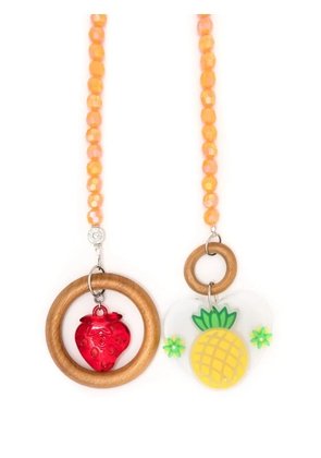 Amir Slama Bijoux fruit-motif beaded necklace - Black