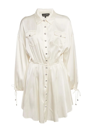Retrofete satin shirt dress - White