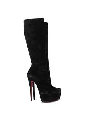 Christian Louboutin Pre-Owned Bianca suede knee-length boots - Black