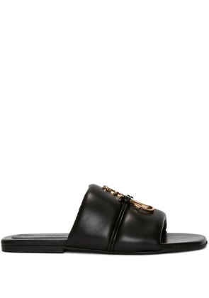 JW Anderson JW Anchor logo-plaque slides - Black