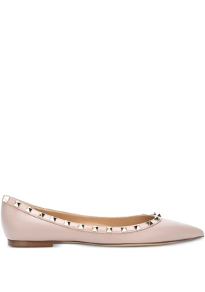 Valentino Garavani Rockstud ballerina shoes - Pink