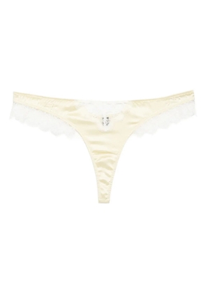 Kiki de Montparnasse lace inset thong - Yellow