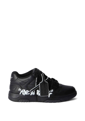 Off-White lettering-print tag sneakers - Black