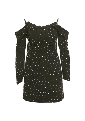 Self-Portrait off-shoulder mini dress - Black