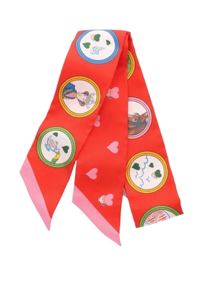 Hermès Pre-Owned 2021 Tea Time silk ribbon scarf - Red