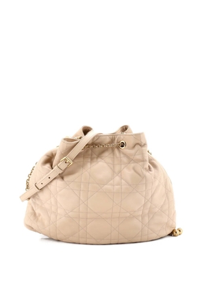 Christian Dior Pre-Owned Ammi Supple Bag Macrocannage Quilt Lambskin Large bucket bag - Neutrals