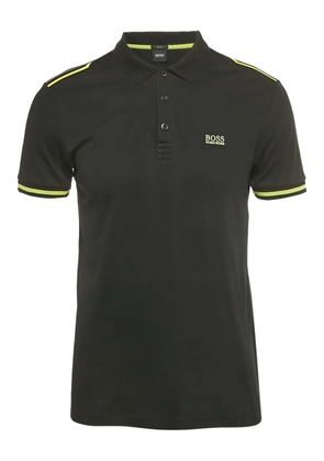 BOSS slim-fit trim polo shirt - Black