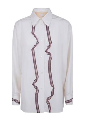 Paul Smith ribbon-print shirt - Neutrals