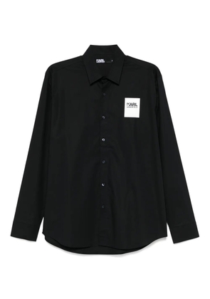 Karl Lagerfeld logo-patch shirt - Blue