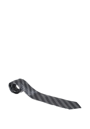 Ermenegildo Zegna Vintage zigzag-pattern tie - Grey