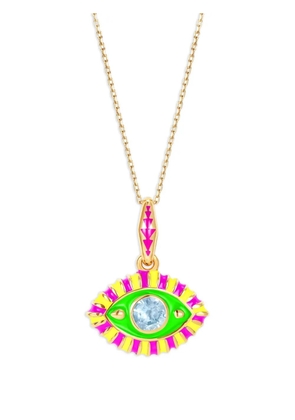 Nevernot 14K yellow gold Life In Colour Eye pendant necklace