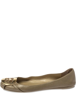 Gucci Pre-Owned Interlocking G ballet flats - Gold