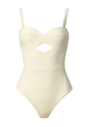 SOFIA ERHAN Petra keyhole-detail swimsuit - White