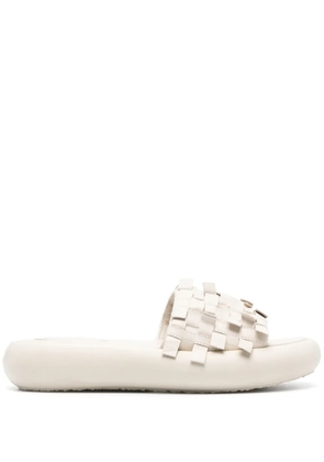 Vic Matie interwoven leather slides - Neutrals