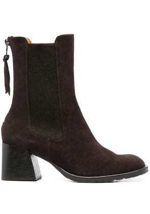 mara bini 60mm suede ankle boots - Brown