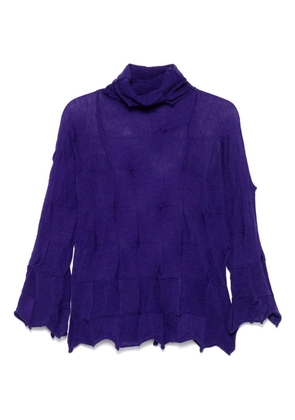 Issey Miyake Pre-Owned 2000s turtleneck long-sleeves top - Purple