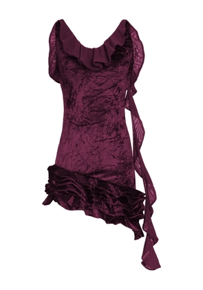 Amir Slama x Astrid ruffled mini dress - Red