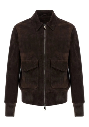 Giorgio Brato Aviatore flap-pocket leather jacket - Brown