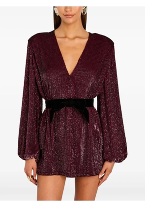 Retrofete sequin V-neck dress - Red