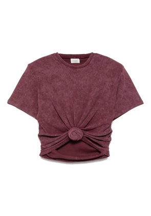Magda Butrym knotted round-neck t-shirt - Purple