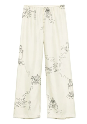 Nanushka satin straight trousers - Neutrals