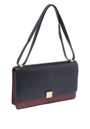 Celine Pre-Owned leather flap shoulder bag - Black