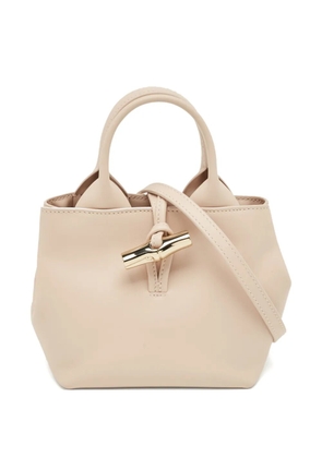 Longchamp extra small Le Roseau leather tote bag - Pink