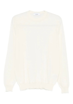 Lardini crew-neck long-sleeve sweater - White
