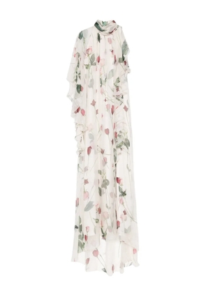 Antonio Marras floral-print ruffled maxi dress - Grey