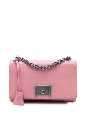 Prada Pre-Owned 2013-2025 Saffiano Lux Lock Chain Flap crossbody bag - Pink
