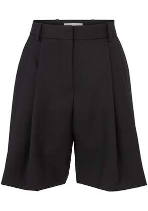 Nina Ricci pleat-detail wide-leg wool shorts - Black